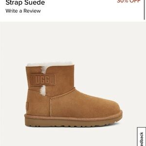 UGG Mini Bailey Logo Strap Suede